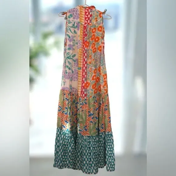 Anthropologie Ellen Merchant Shoulder-Tie Buttondown Dress Size XXS - Picture 5 of 16